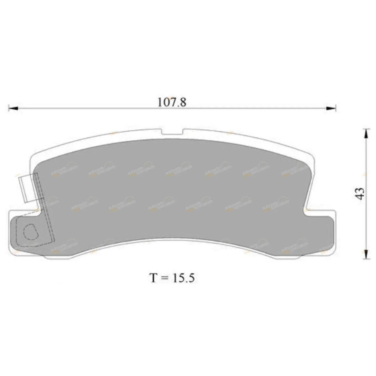 Rear Disc Brake Pads Set for Corolla Sprinter 1983–1987