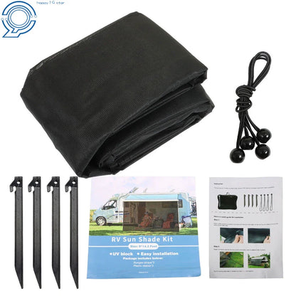 RV Awning Sun Shade Privacy Screen Kit for Camper (Various Sizes)
