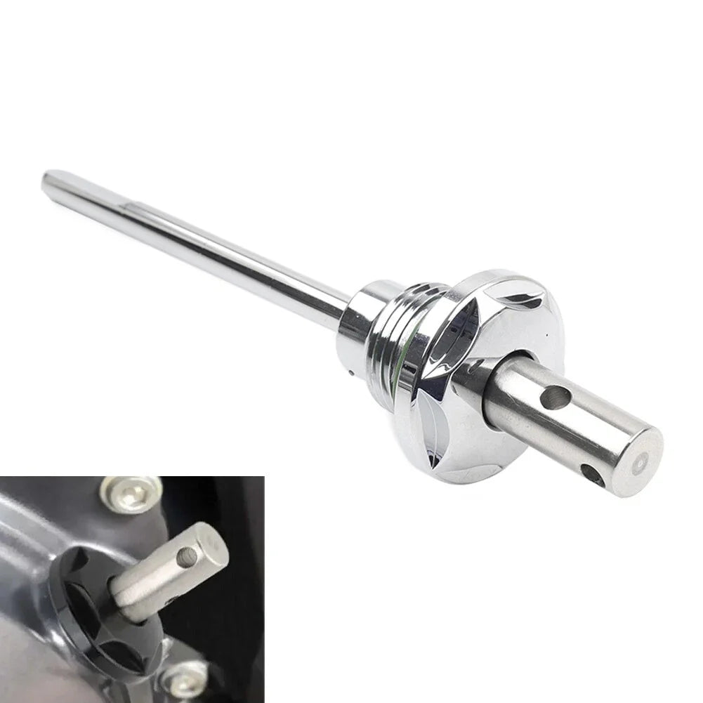 Pick-Proof Transmission Oil Dipstick - Chrome for Harley Dyna Softail Touring