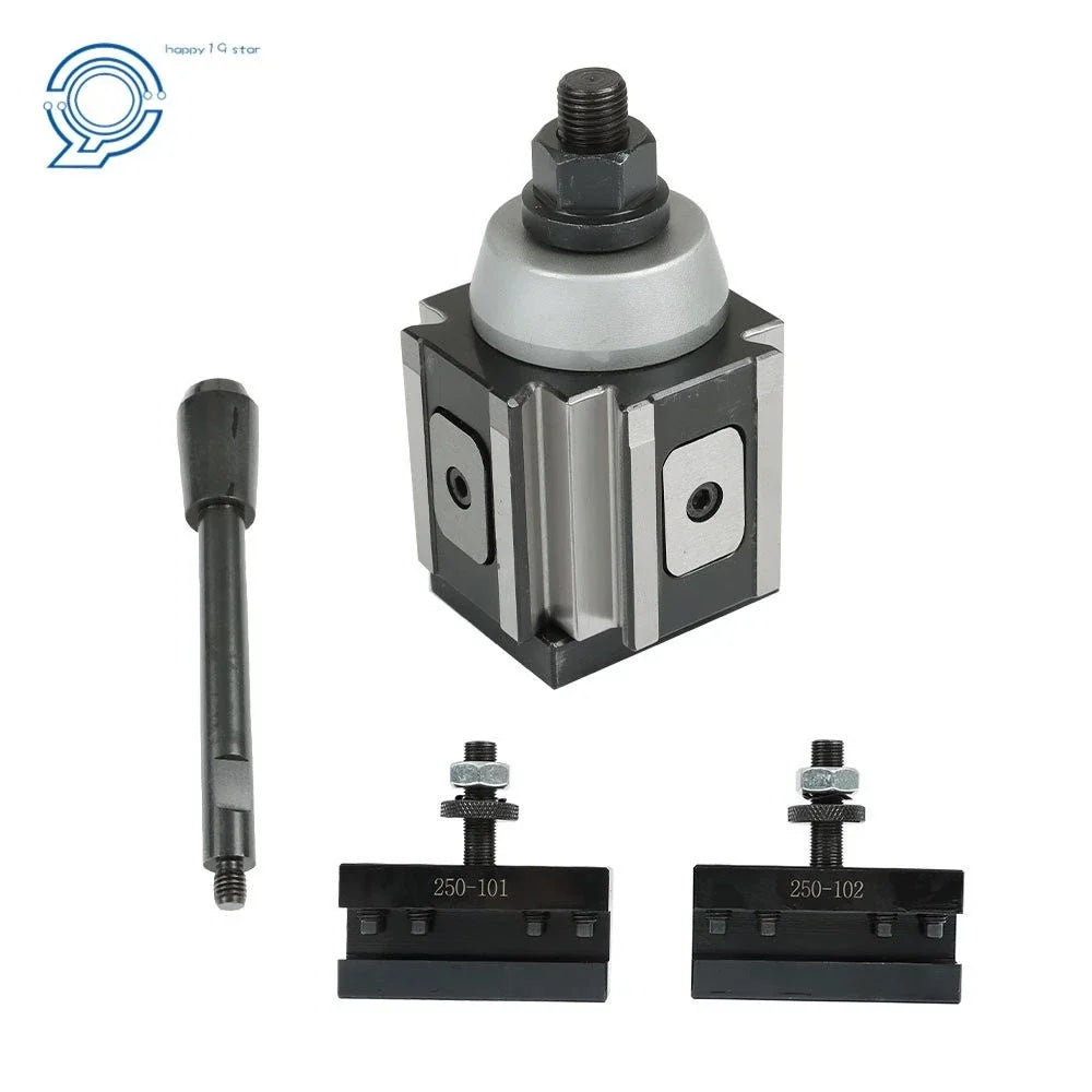 Set of 3 Piston Type Quick Change Tool Post for Lathe 6-12" (AXA 250-100)