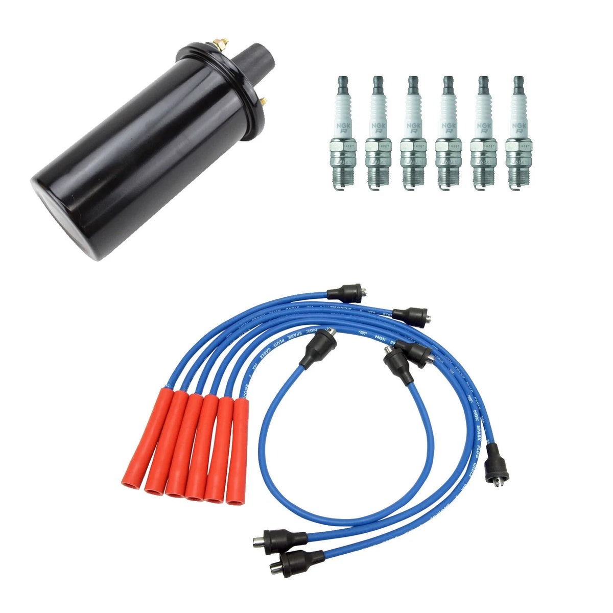NGK Ignition Coil Wires & 6 Nickel Spark Plugs for Apollo Blazer Sprint (L6)