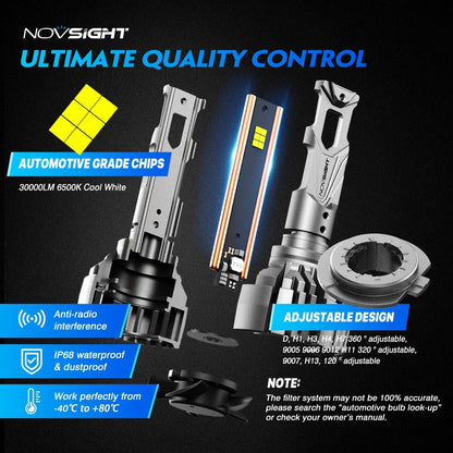 Set of 2 LED Headlight Bulbs H7 H11 H13 9005 9006