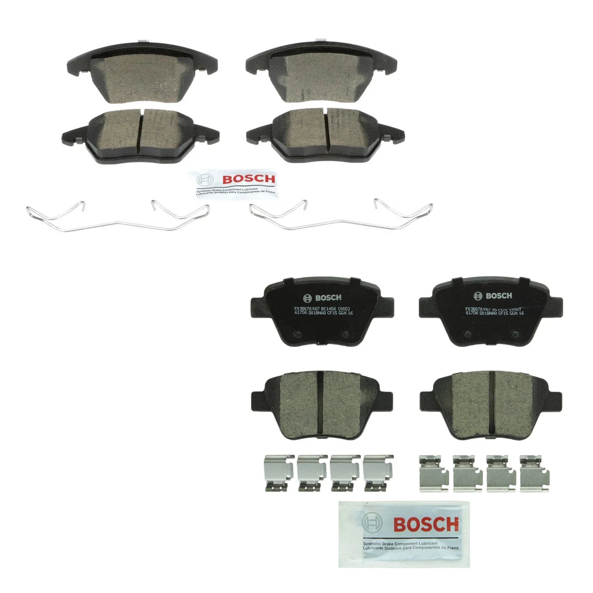 Bosch Quietcast Ceramic Disc Brake Pad Kit for A3 Beetle Golf Jetta (2006–2016)