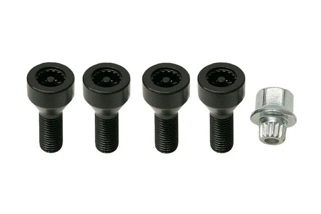 Wheel Lock Set for BMW MINI E36 E90 E92 (1992–2013) - Black - Theft Protection
