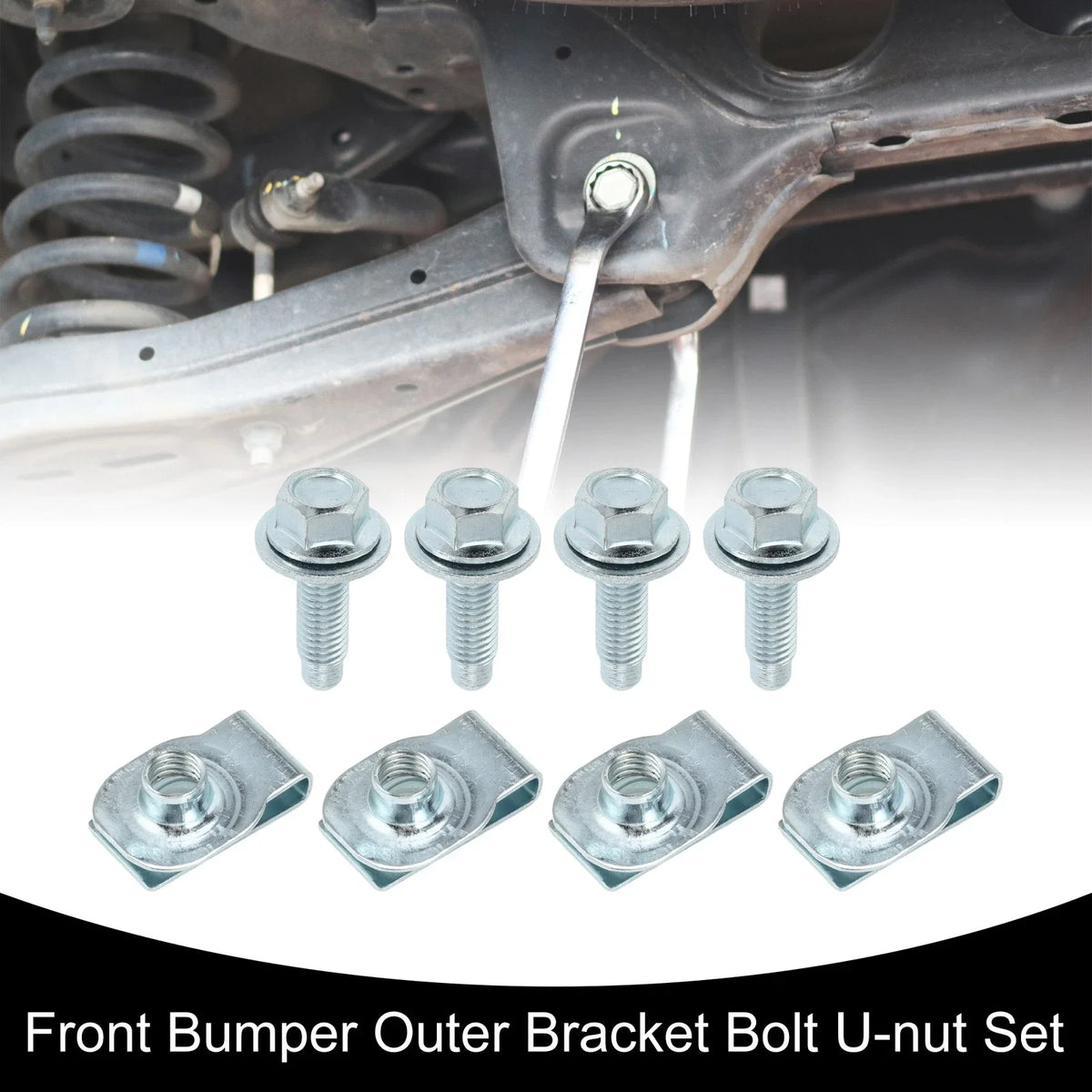 Set of 2 Front Bumper Outer Bracket U-nuts No. 11516845 for Ford F250 (2011–2016)