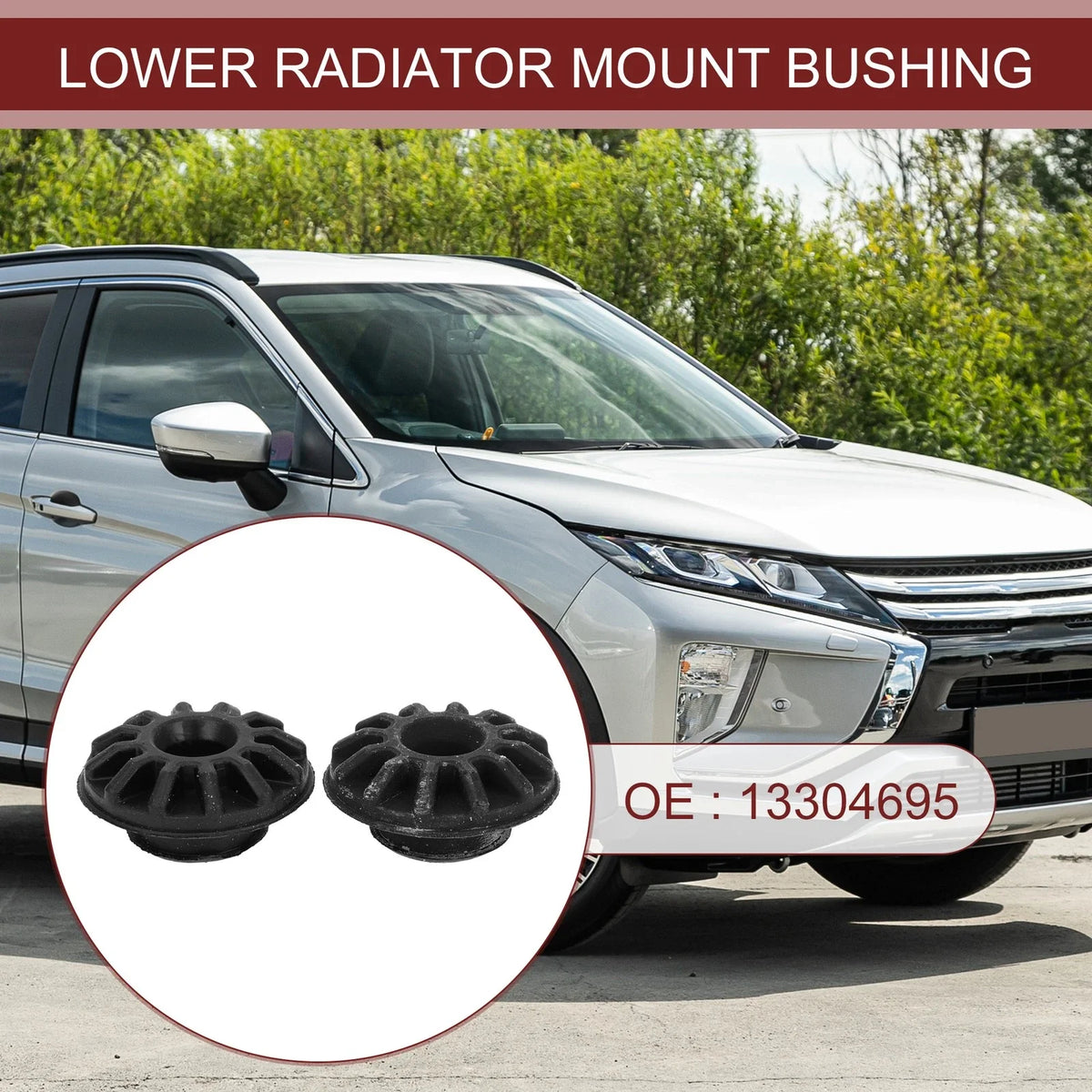 2X Lower Radiator Mount Bushing for Chevrolet Cruze (2011–2016) No. 13304695