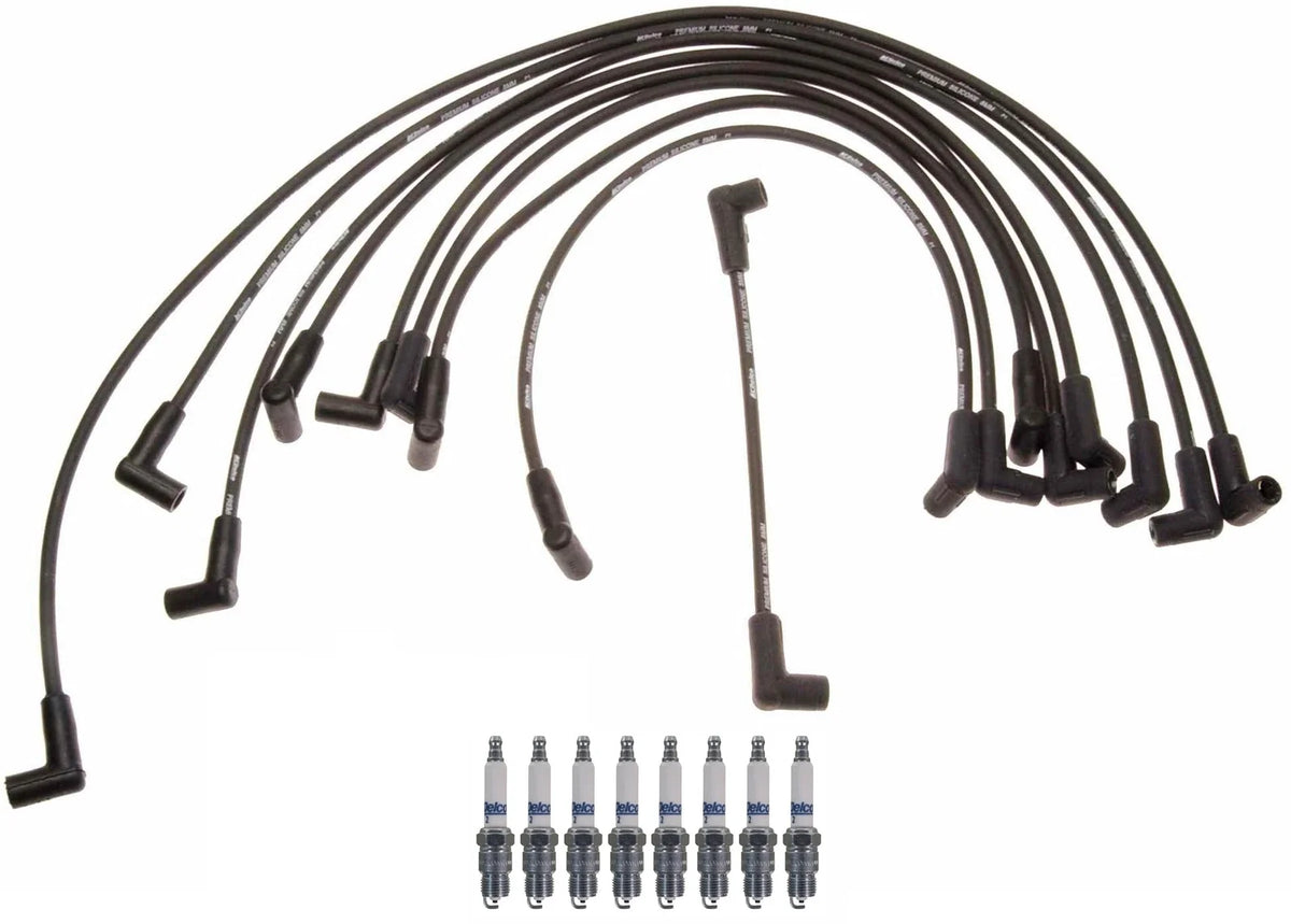 Set of 8 ACDelco Rapidfire Spark Plugs & Ignition Wire Set for GMC Pontiac (V8)