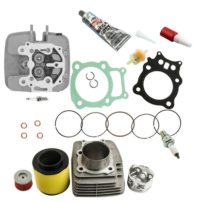 Cylinder Head w/ Piston Gasket Kit for Honda TRX350 Rancher (2000–2006)