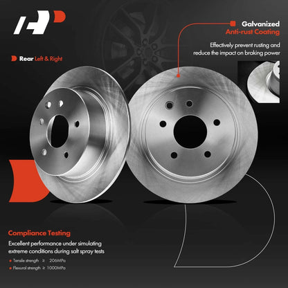 Brake Rotor and Pad Set, Rear for Nissan Sentra (2007–2012)