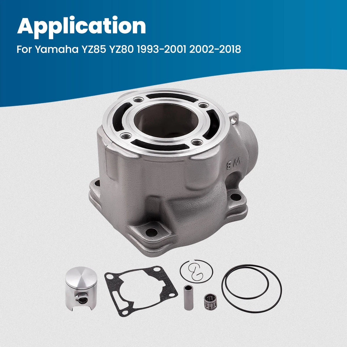47.5mm 85cc Cylinder Piston Head Gasket Rebuild Kit for Yamaha YZ85 (2002–2020)
