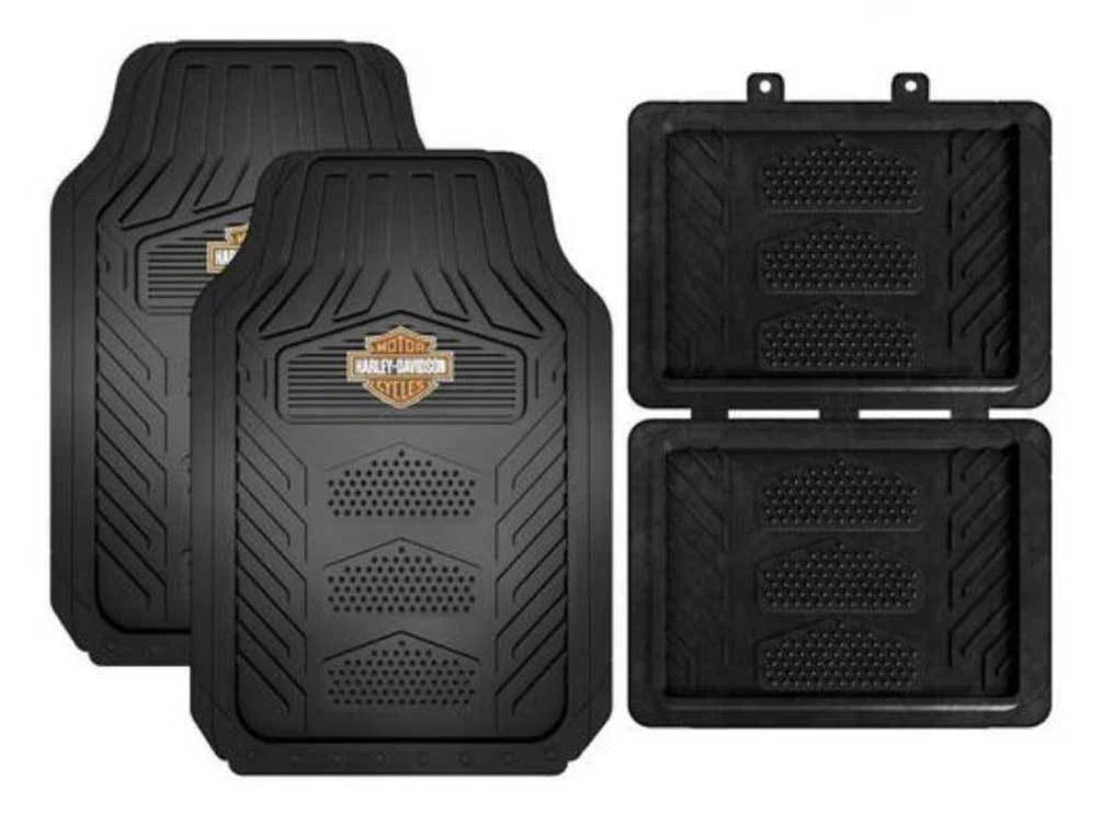 4X Rubber Floor Mats for Harley-Davidson
