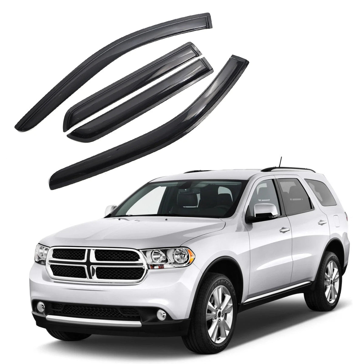 Set of 4 Slim Style Window Visors for Dodge Durango (2011–2023)