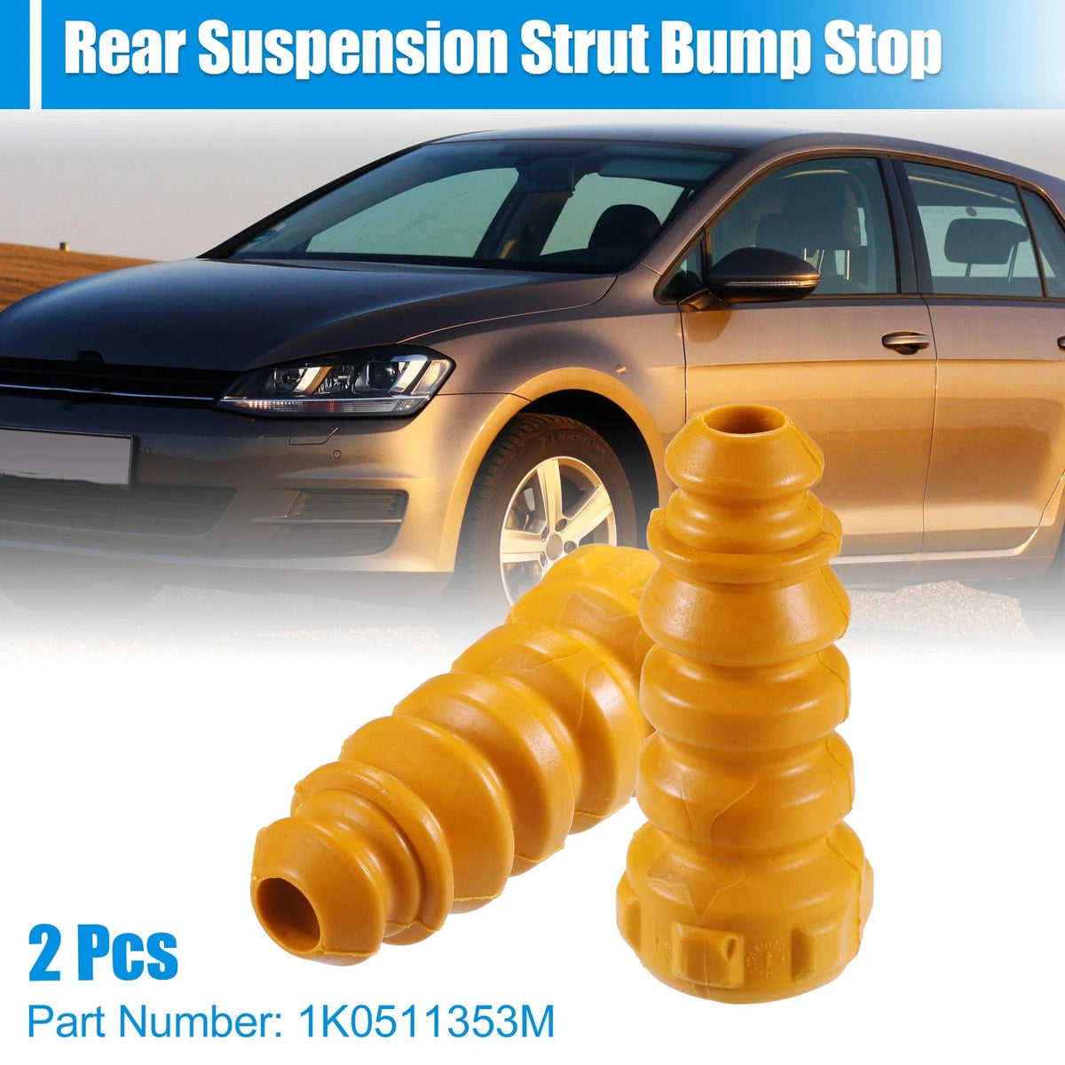 2pcs Rear Suspension Bump Stop for Volkswagen Eos (2007–2016) No. 1K0511353M
