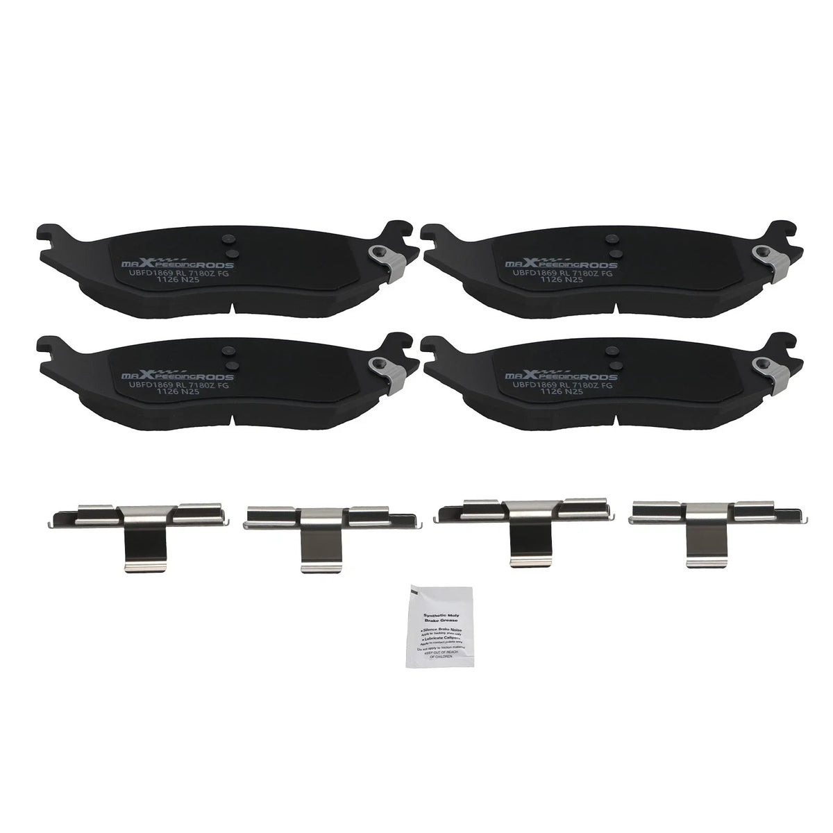Rear Ceramic Brake Pad Kit D898 P898 for Dodge Ram 1500 (2002–2006)