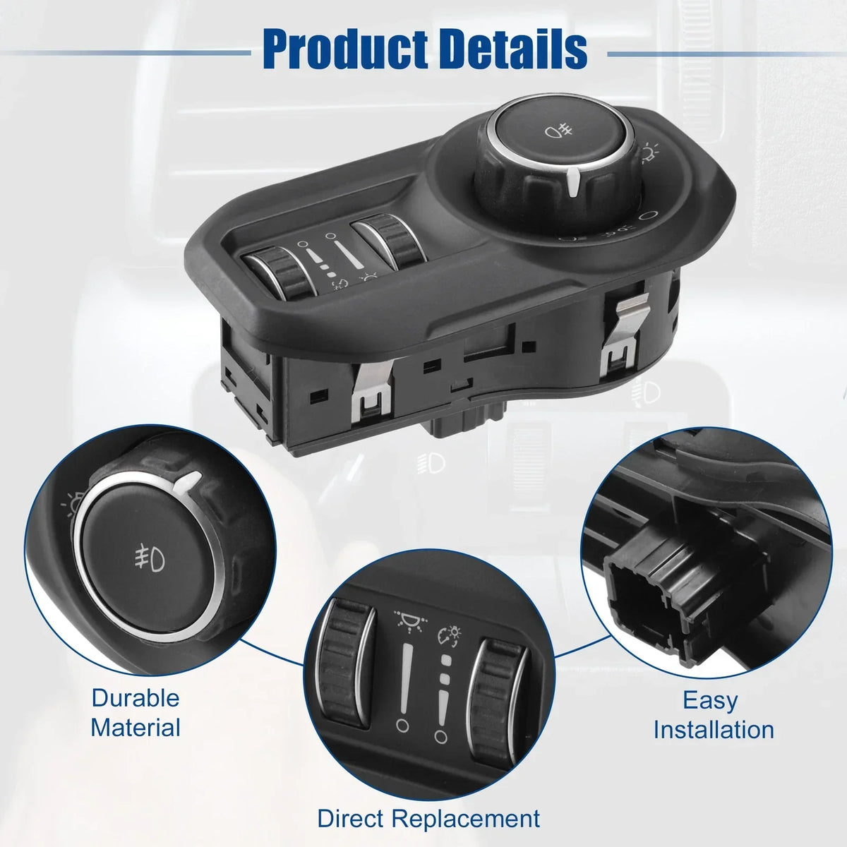 Headlight Switch Button for Dodge RAM 1500/2500/3500 (2010-2018)