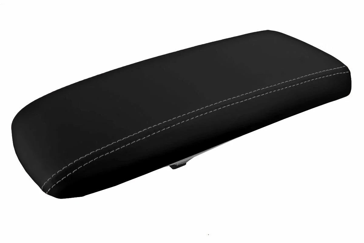 Leather Console Lid Armrest Cover for Ford Explorer (1995–2001) Gray Stitch