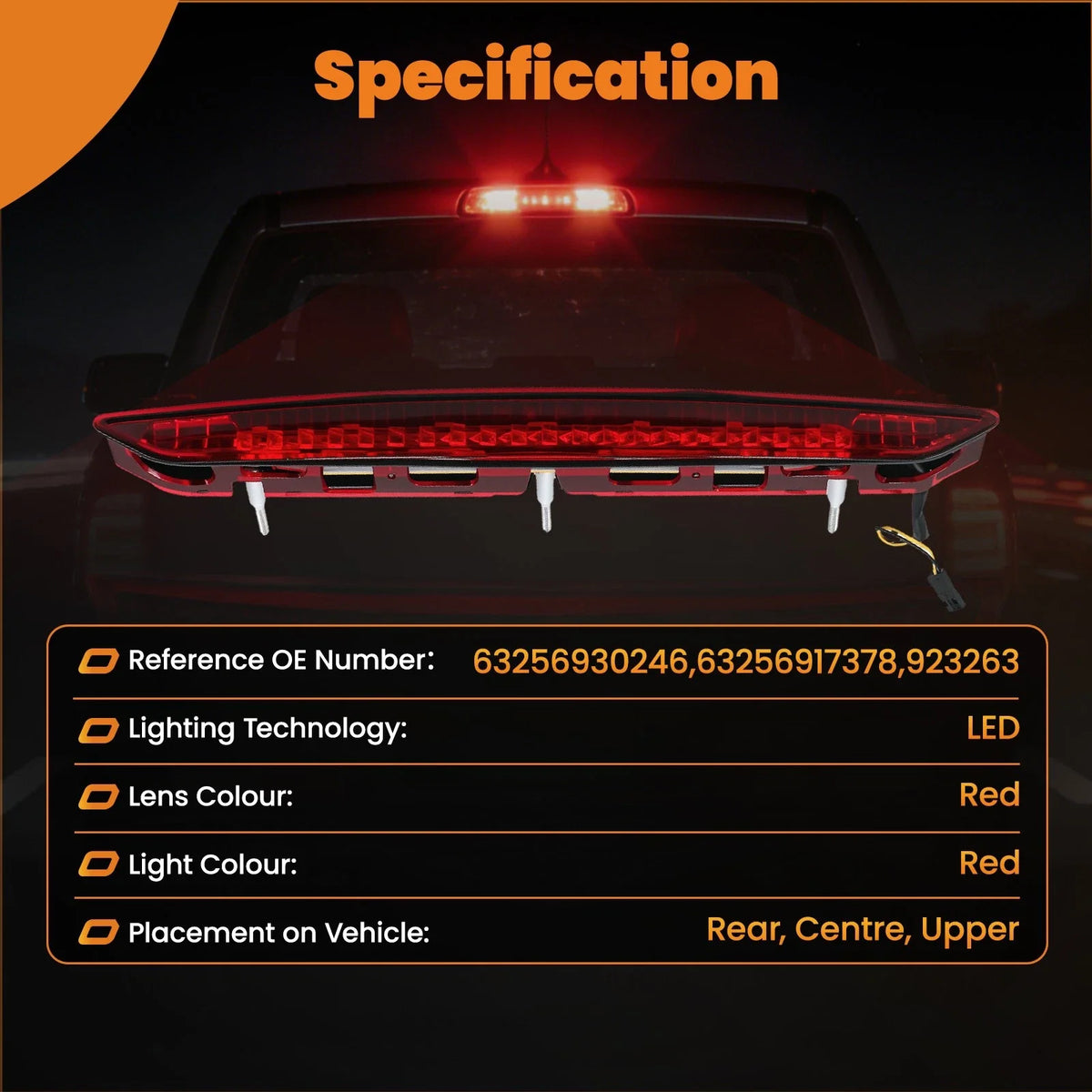LED 3rd Brake Light for BMW Z4 E85 (2002–2008) 63256930246