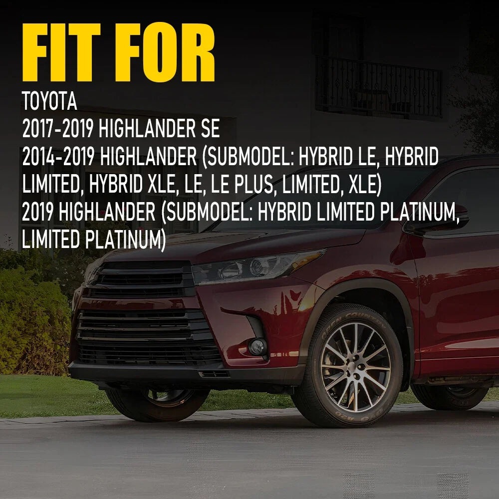 Rear Bumper Reflector Lamp Case for Toyota Highlander (2014–2019)