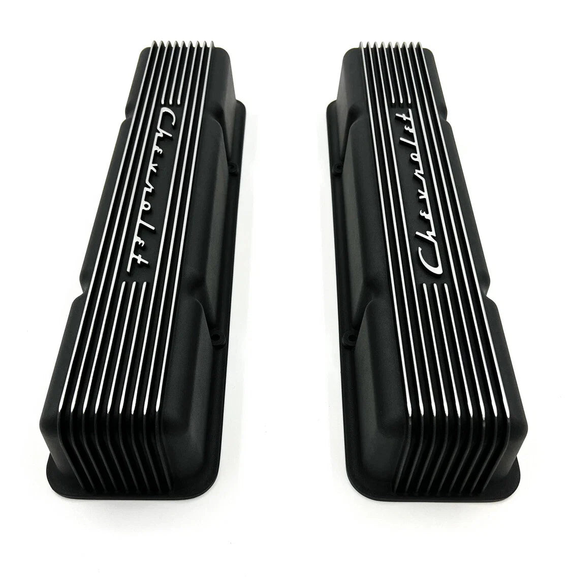 Valve Covers Replacement Finned Chevrolet Script for Small Block Chevy 350 (1968–1970)