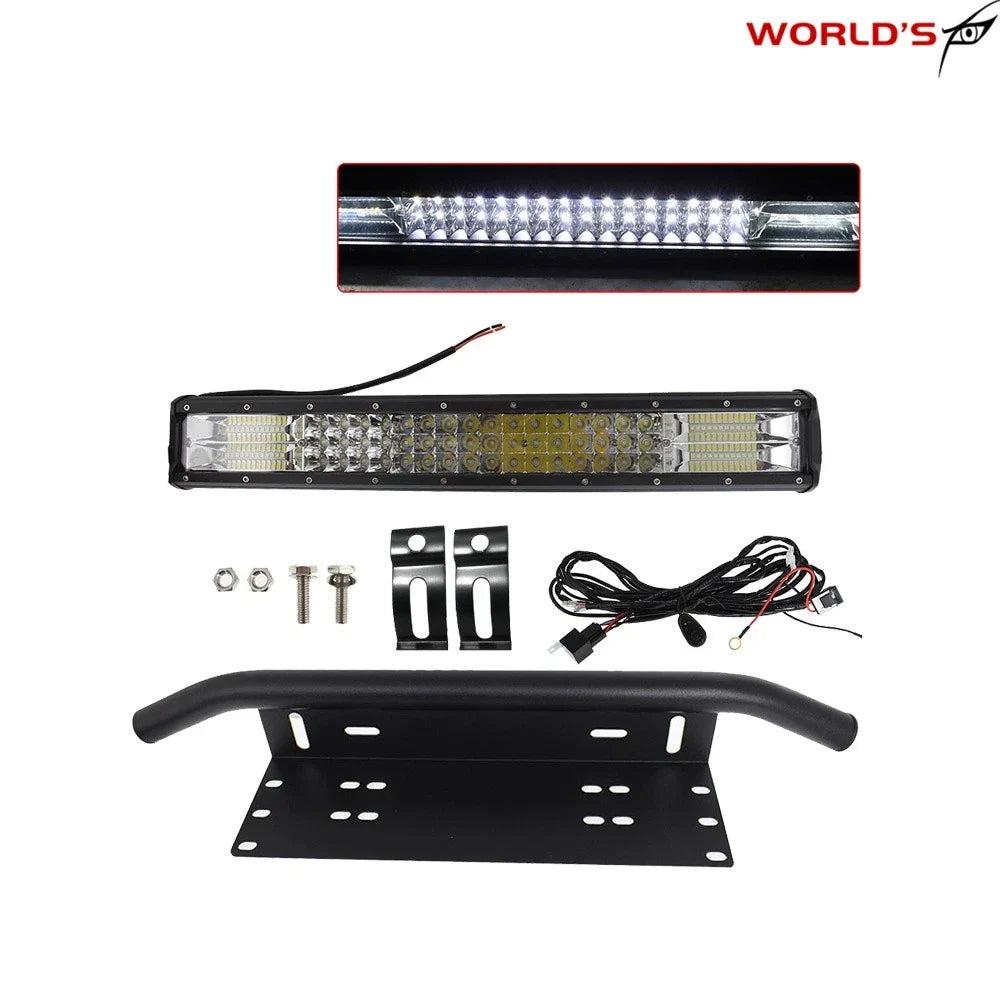 20" LED Work Light Bar Wiring Harness Kit for Bumper