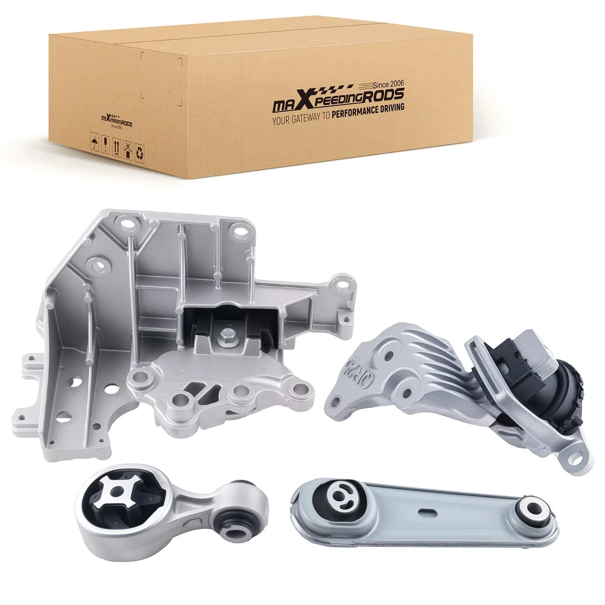 4X Motor Mount Set for Nissan Rogue 2.5L (2014–2020)