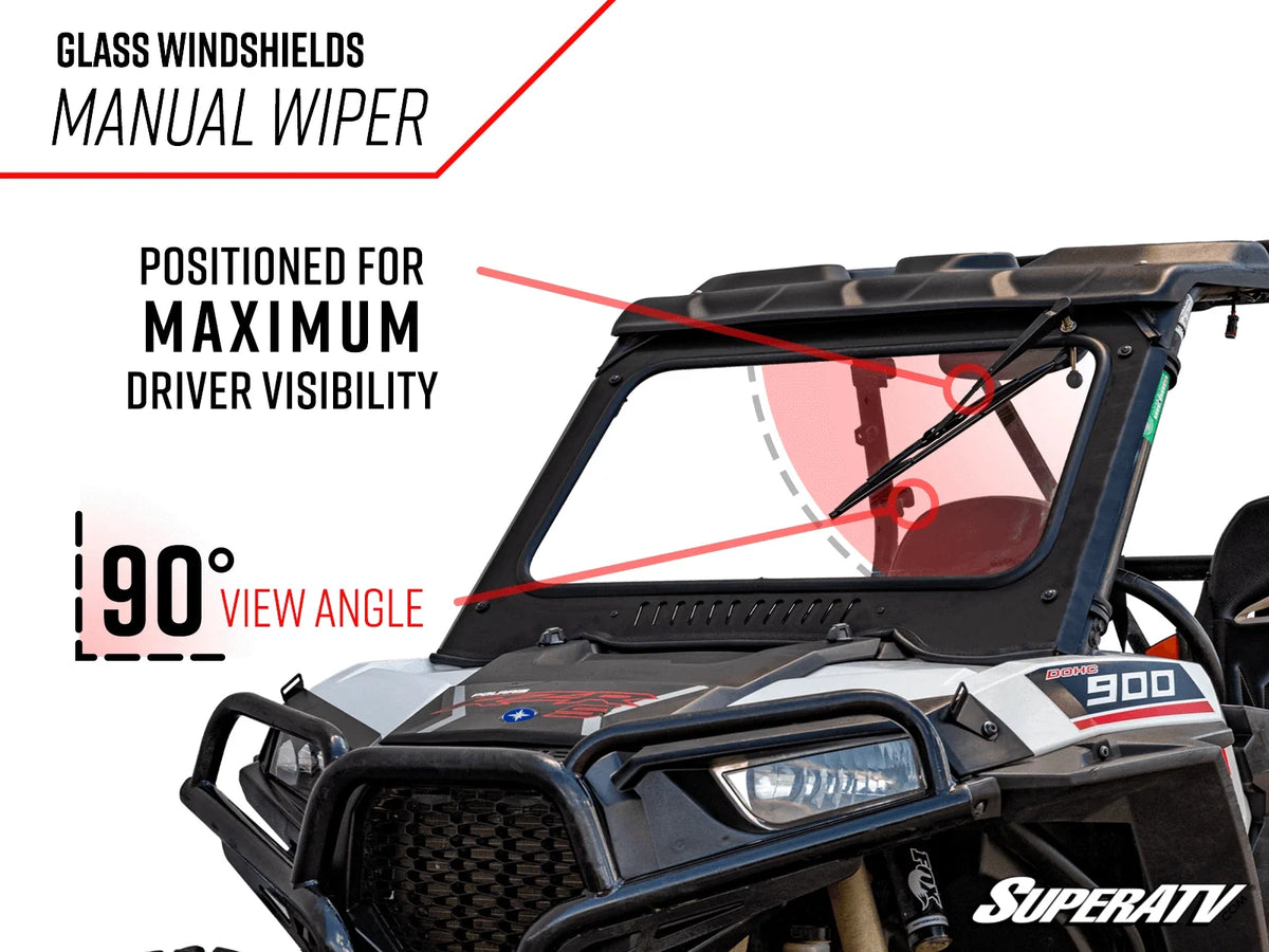Full Windshield Glass for Polaris RZR S 1000 2016 to 2020