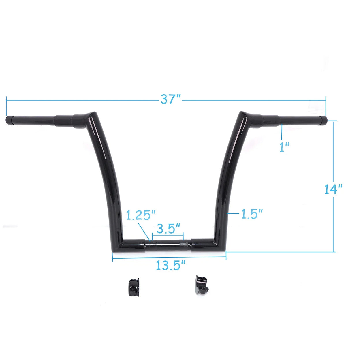 HTTMT 14" Black Ape Hanger Handlebar for Harley FLTRX Road Glide (2015–2020)