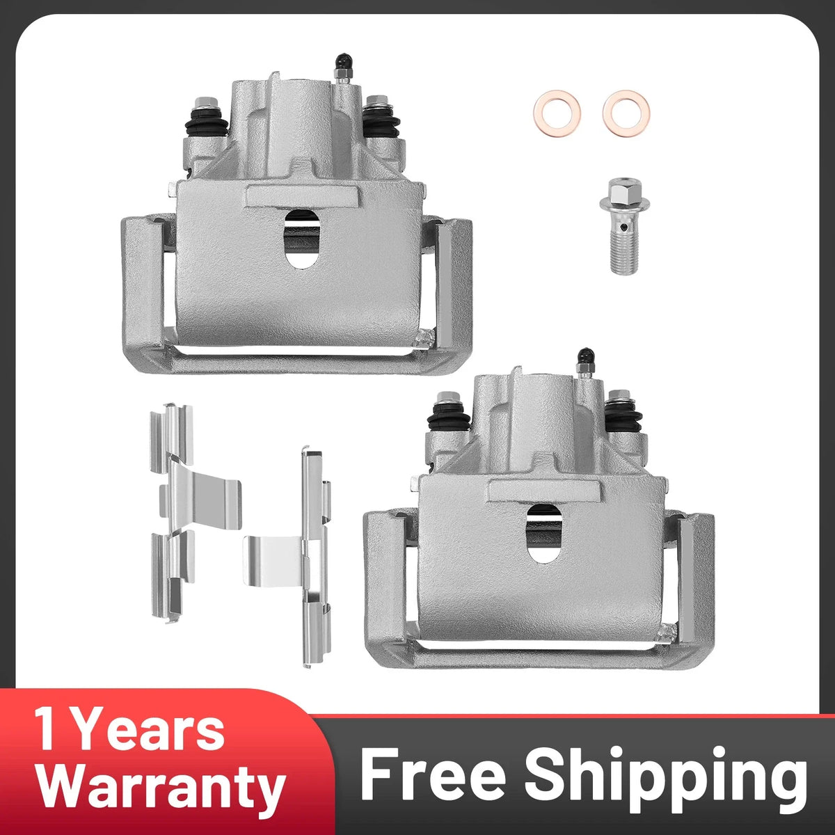 2X Rear Brake Caliper for Dodge Ram 1500 (2002–2018)