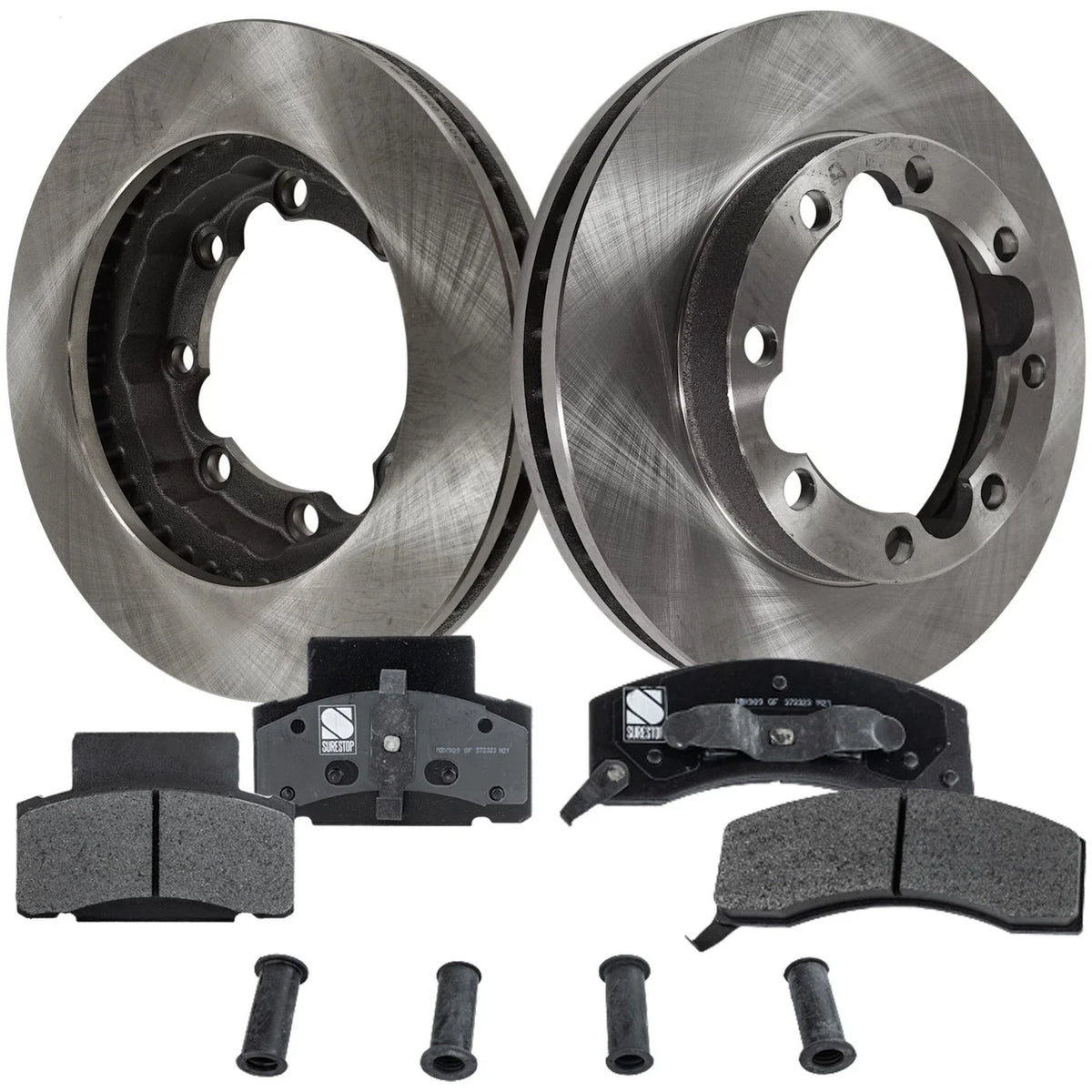 Front Brake Pad Kit with Rotor for GMC K3500 4WD 1992-2000