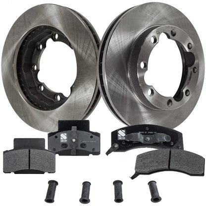 Front Brake Pad Kit with Rotor for GMC K3500 4WD 1992-2000