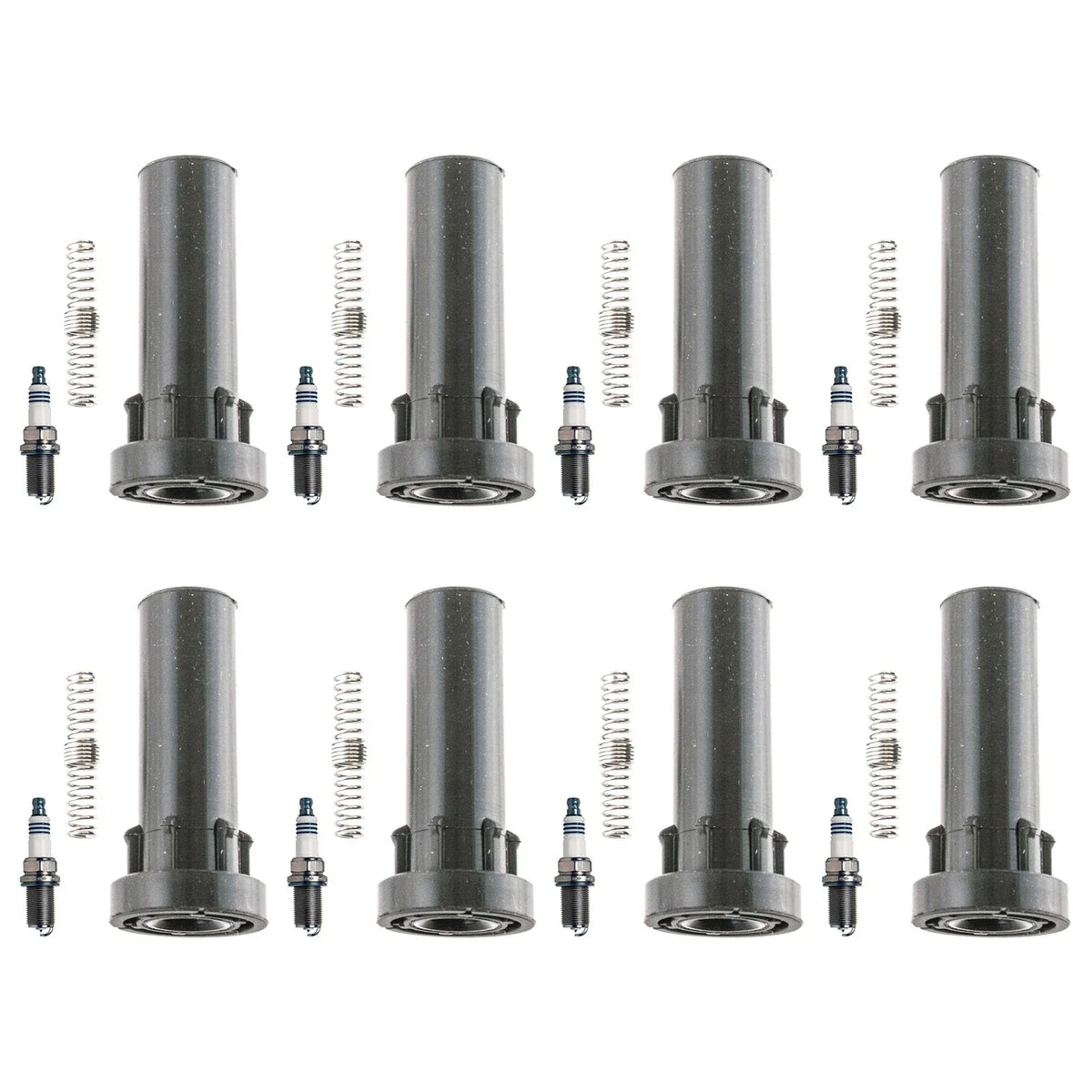 Set of 8 Denso Iridium Power Spark Plugs & Coil Boots for Dakota Ram1500 (1997–2004)