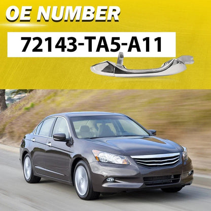 Exterior Door Handle Chrome Pair for Honda Accord 2008-2012