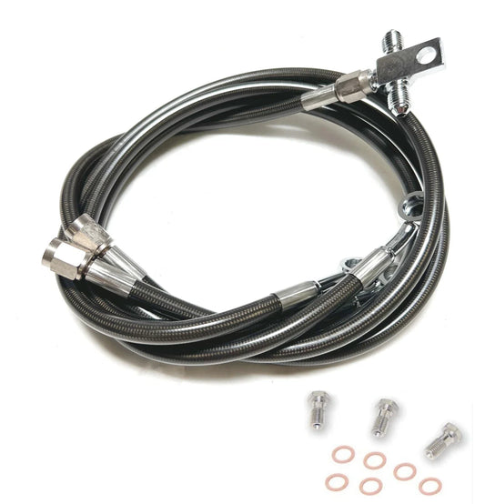 Streamline +1" Steel Braided Front Brake Lines for Honda TRX400EX/TRX400X (All Years)