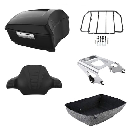 Matte Black Backrest Rack for Harley Street Glide (2009-2013)