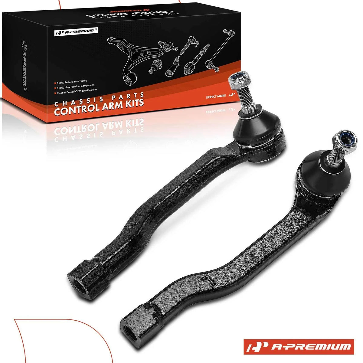 2X Front Outer Tie Rod End for Nissan Micra (2003–2010)