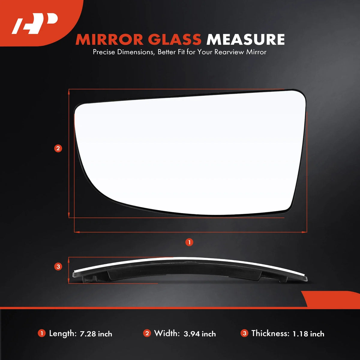 2015-2019 Driver Side Power Mirror Glass for Ford Transit 150/250/350