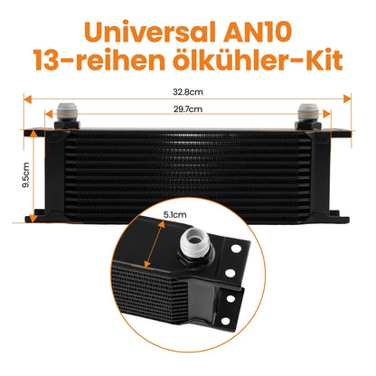 13 Row Oil Cooler Kit with Filter Relocation for Universal Fitment