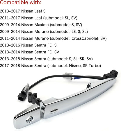 Front Left Driver Side Door Handle for Nissan Sentra (2013–2018), Murano (2009–2014)