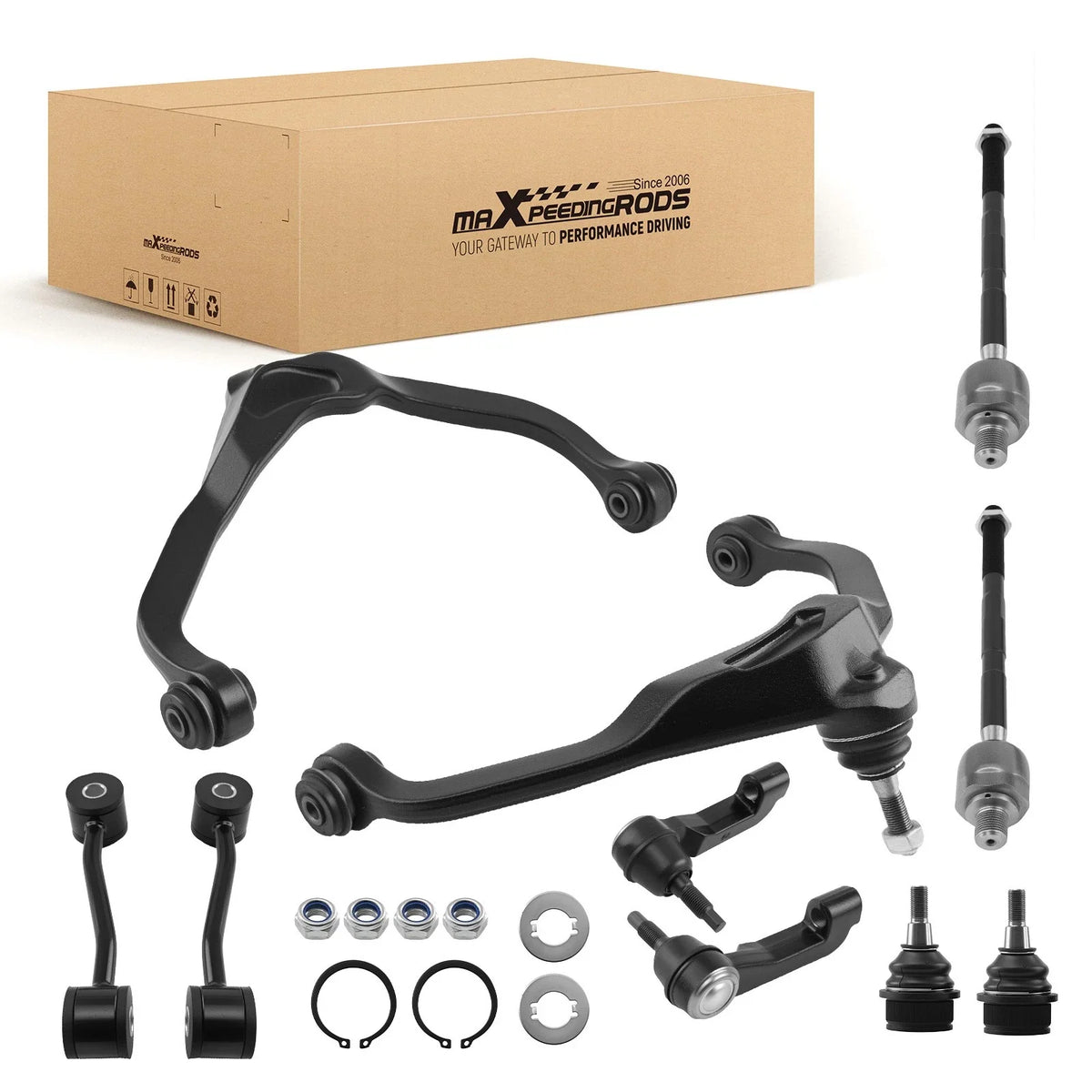 Set of 10 Front Upper Control Arm Tie Rods for Dodge Nitro, Jeep Liberty (2007–2012)