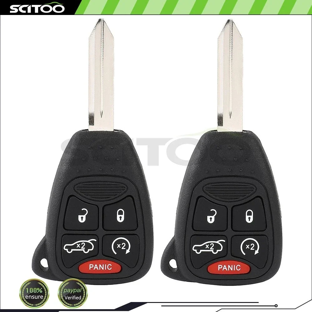 Keyless Entry Remote Fob - 2 Units for Dodge Avenger (2008-2014)