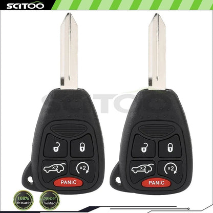 Keyless Entry Remote Fob - 2 Units for Dodge Avenger (2008-2014)