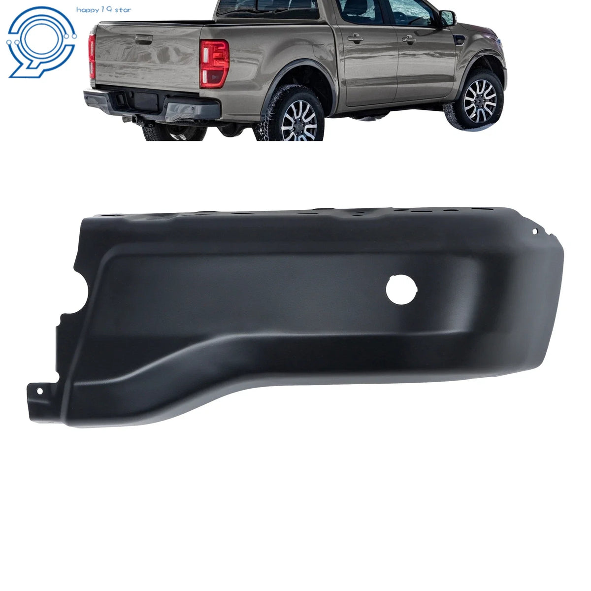 Right Passenger Rear Bumper End with Sensor for Ford Ranger (2019–2023)