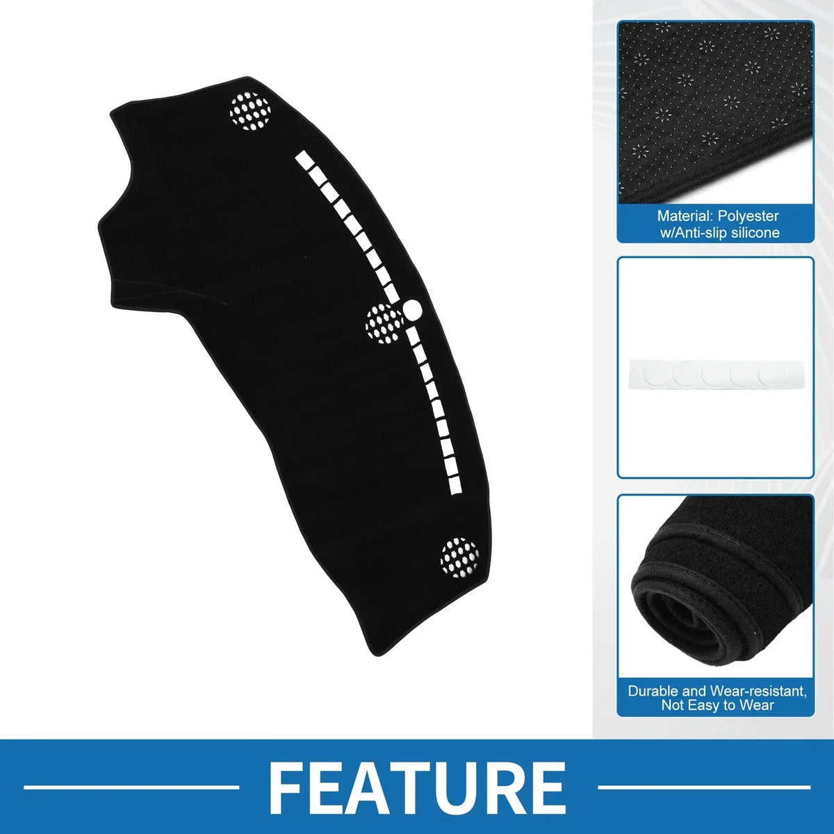 Dashboard Cover Mat - Black for 2015-2024 Dodge Challenger Accessories