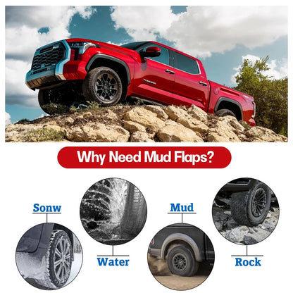 4-Piece Set of Mud Flaps for Toyota Tundra (2007 to 2014)