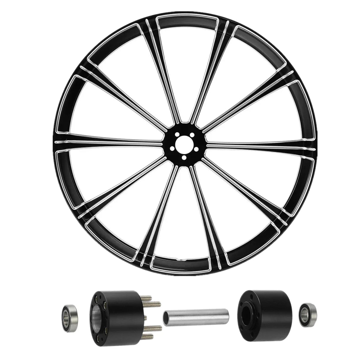 32x3.5'' Front Wheel Rim Hub & Dual Disc for Harley Touring (1997–2021)