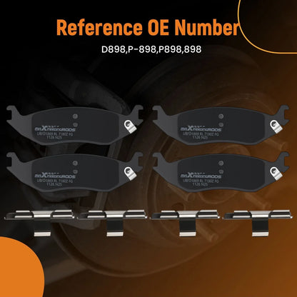 Rear Ceramic Brake Pad Kit D898 P898 for Dodge Ram 1500 (2002–2006)