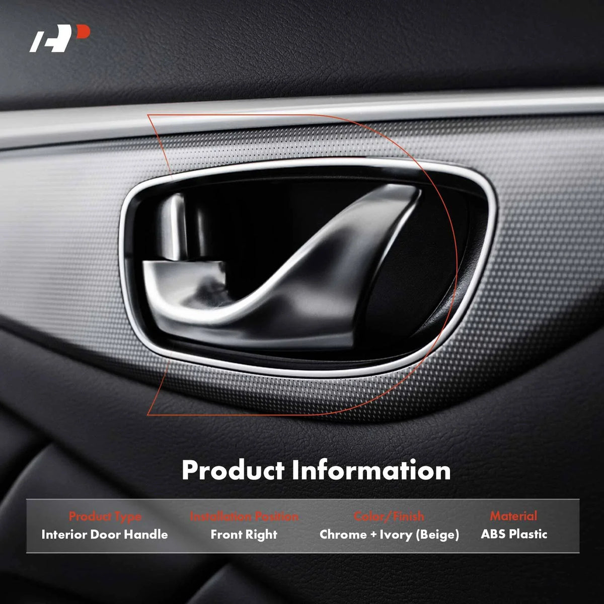 Front Right Interior Door Handle for 2005–2010 Honda Odyssey