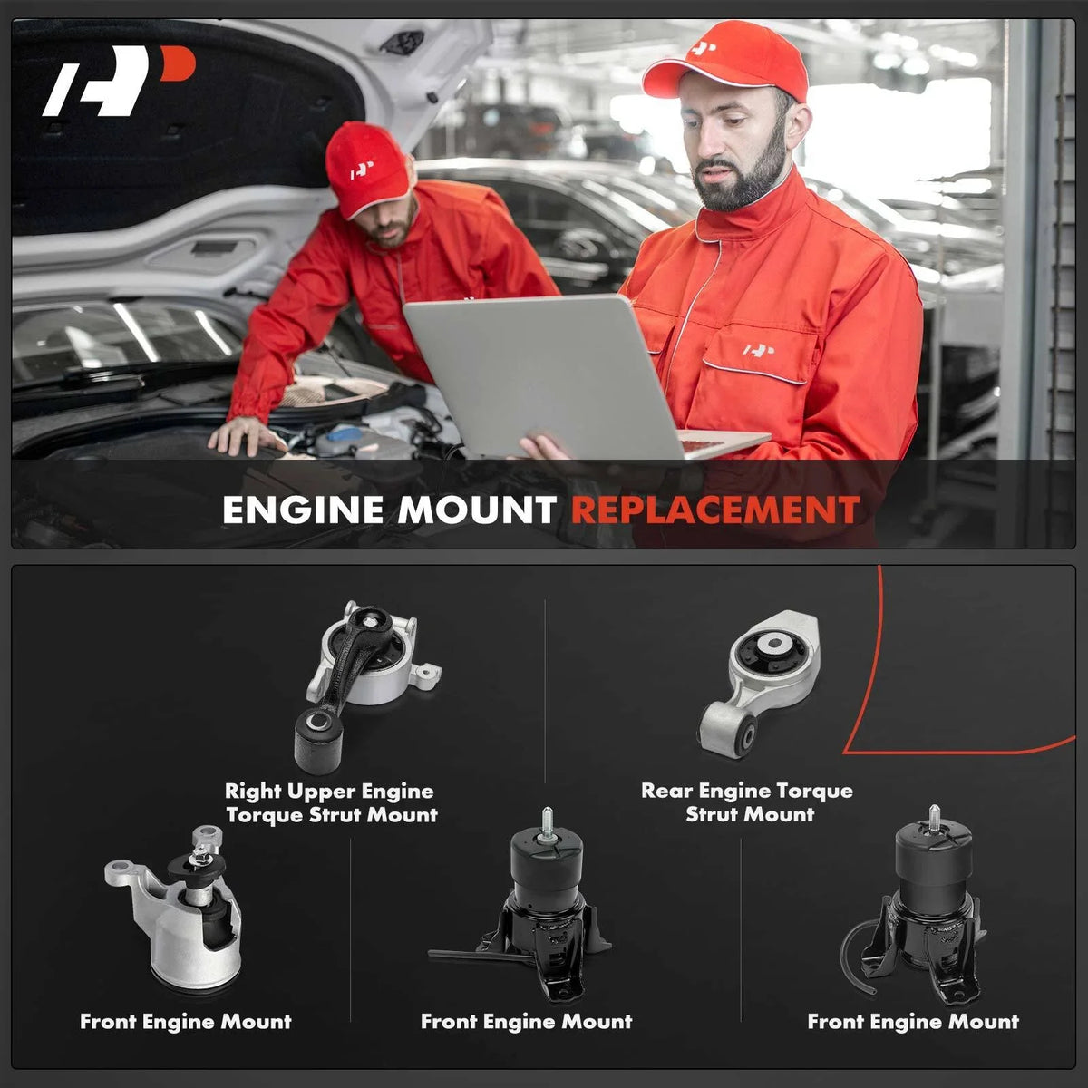 5X Engine Motor Mounts with Torque Strut for 2013–2018 Nissan Altima