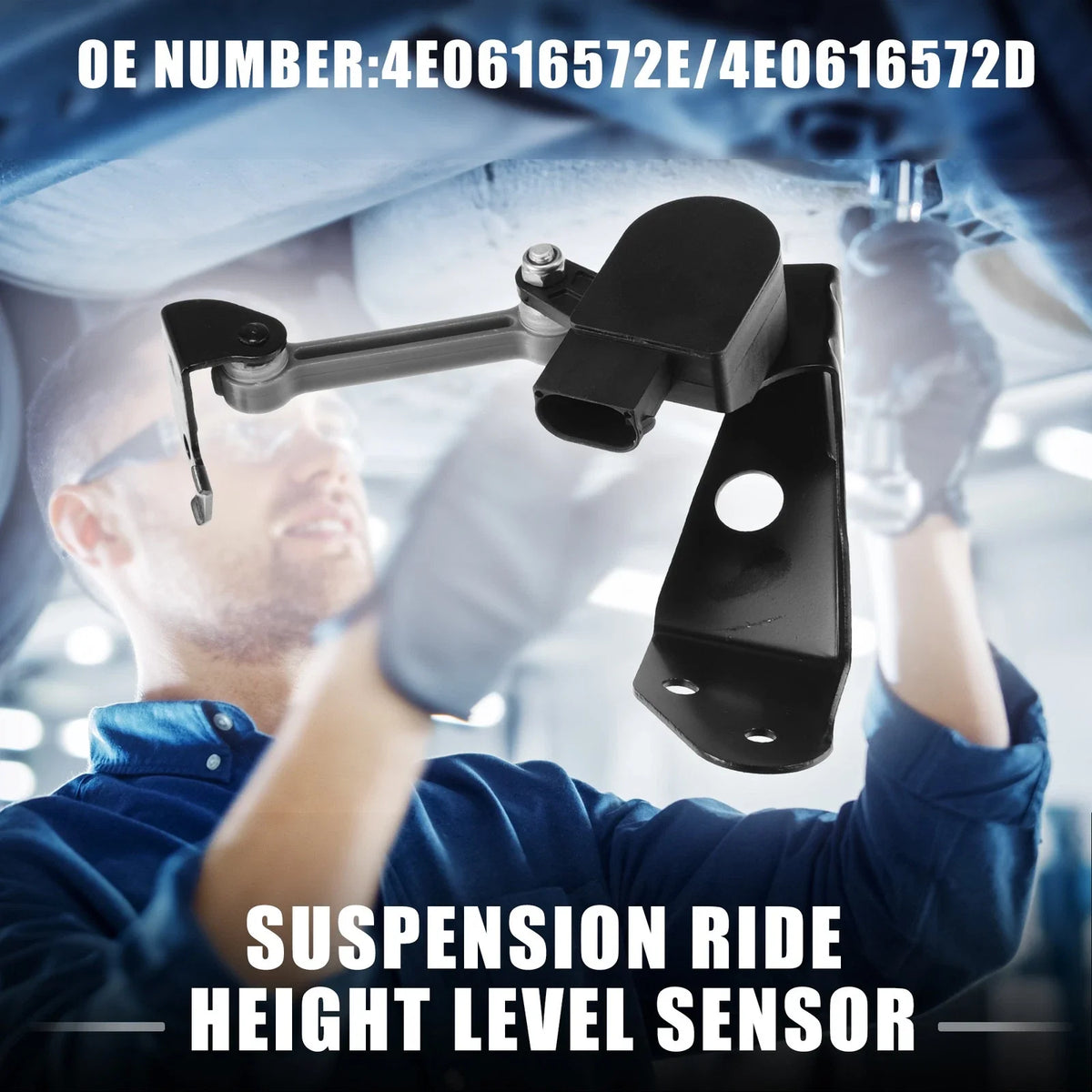 Air Suspension Ride Height Level Sensor for Audi A8 (2003–2010) No. 4E0616572E