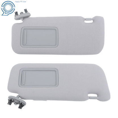 2-Piece Sun Visor Set for 2009-2013 Toyota Corolla - Gray with Mirror